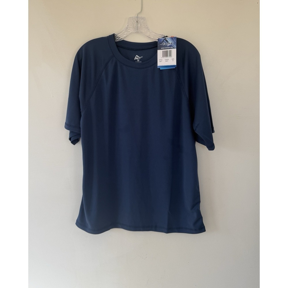 Kanu Surf Men's Rash Guard SPF Shirt Style 8077 Navy Short Sleeve Size M